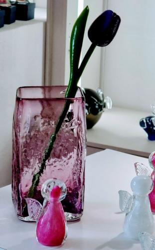 Vase eckig pink